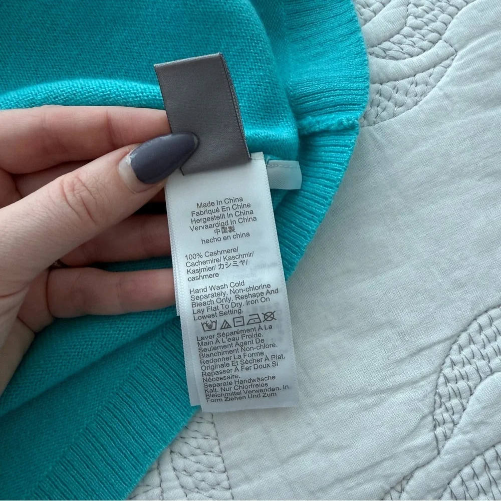 J. Crew - Cashmere Relaxed T-shirt - Bright Blue/Aqua